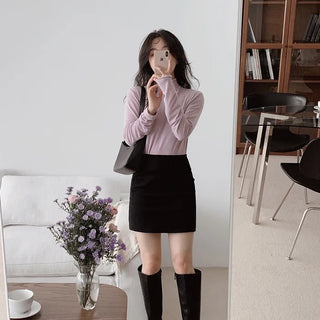 (Over 30,000 sold) Basic Turtleneck T-Shirt - 10 colors