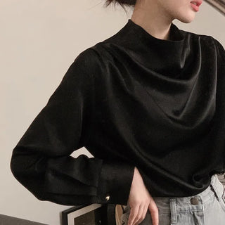 Mock neck blouse - 2 colors