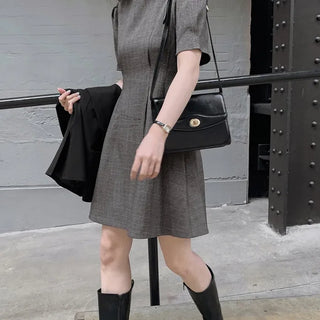 (basic/long) Checkered dress - 2 sizes