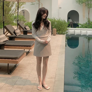 Auto Gray Mini Skirt (Set-up) - 4 sizes
