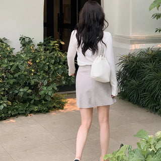 Auto Gray Mini Skirt (Set-up) - 4 sizes