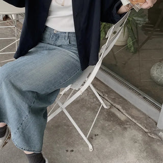Summer Vintage Denim Long Skirt - 4 sizes