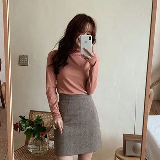 Turtleneck T-shirt (brushed lining) - 8 colors