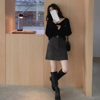 Slim cashmere ribbed knit - 4 colors