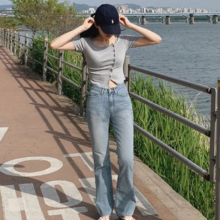 (basic/long) Bootcut denim pants / 4 colors