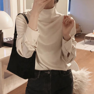Mock neck blouse - 2 colors