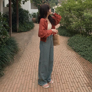 (basic/long) Vintage Summer Denim Pants - 4 sizes