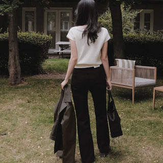 Semi-bootcut pants