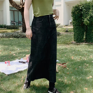 Summer Vintage Denim Long Skirt - 4 sizes