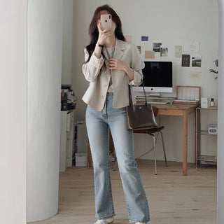 (basic/long) Bootcut denim pants / 4 colors
