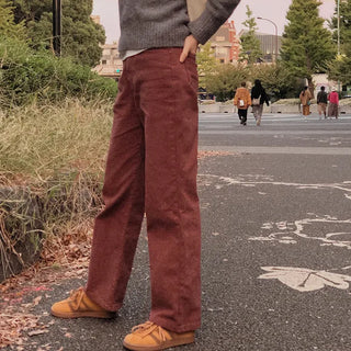(basic/long) Fleece-lined denim pants - 4 sizes