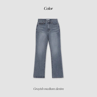 (basic/long) Bootcut denim pants / 4 colors