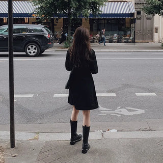 Low Denim Jacket Dress - One Color