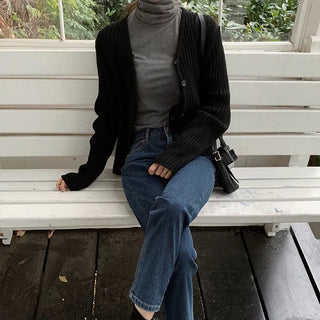 Turtleneck T-shirt (brushed lining) - 8 colors