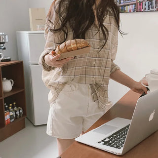 Natural Cream Cotton Shorts - 4 sizes