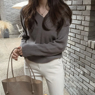 Slim cashmere ribbed knit - 4 colors
