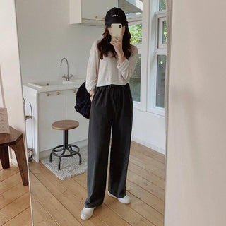 (basic/long) Cool wide pants - 4 colors