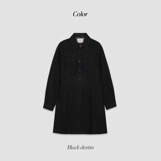 Low Denim Jacket Dress - One Color