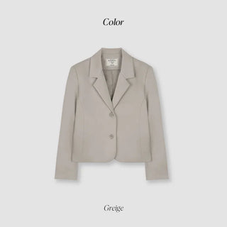 Single-breasted semi-cropped jacket - 4 colors