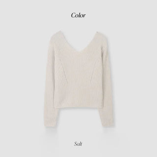 Slim cashmere ribbed knit - 4 colors