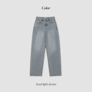 (basic/long) Wide Light Denim Pants - 4 sizes