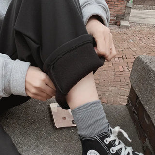 (basic/long) Fleece-lined training pants - 2 colors