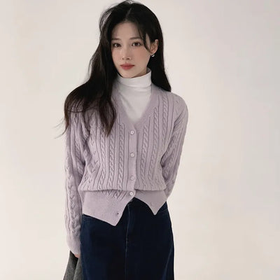 Cable Cardigan - 4 colors
