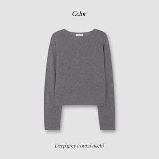 (U/V neck) wool knit - 6 colors