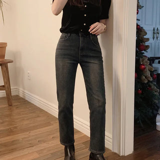 (basic/long) Brushed-back vintage denim - 4 sizes