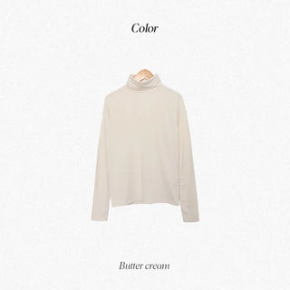 Turtleneck T-shirt (brushed lining) - 8 colors
