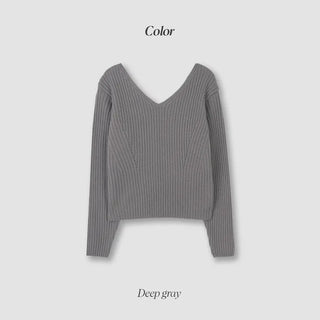 Slim cashmere ribbed knit - 4 colors