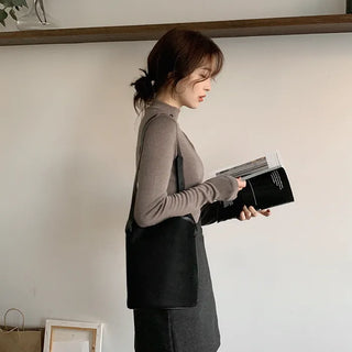 Half-neck T-shirt (+ brushed lining) - 6 colors