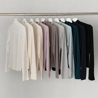 (Over 30,000 sold) Basic Turtleneck T-Shirt - 10 colors