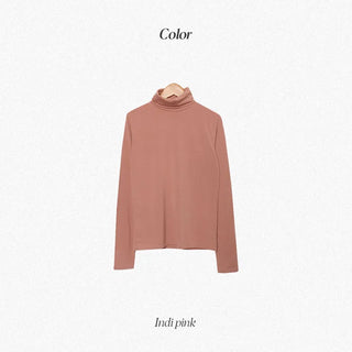 Turtleneck T-shirt (brushed lining) - 8 colors