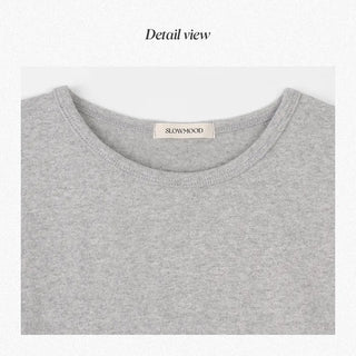 Warm, brushed-back short-sleeved T-shirt (4 colors)