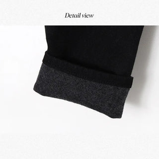 (basic/long) Brushed-back black skinny jeans - 3 sizes