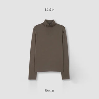 Fleece-lined turtleneck top (11 colors)