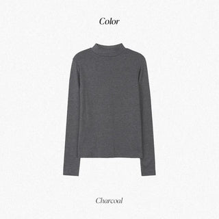 Half-neck T-shirt (+ brushed lining) - 6 colors