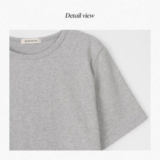 Warm, brushed-back short-sleeved T-shirt (4 colors)