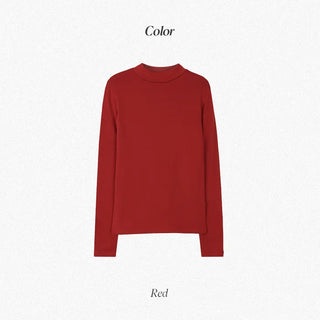 Half-neck T-shirt (+ brushed lining) - 6 colors