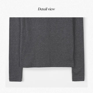 Half-neck T-shirt (+ brushed lining) - 6 colors