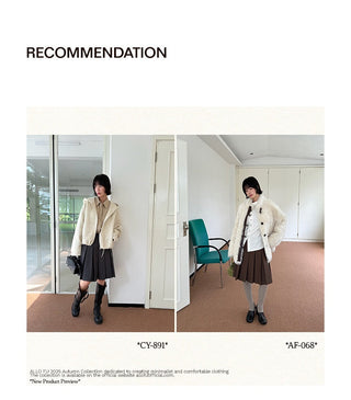 woolen pleated skirt