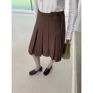 woolen pleated skirt