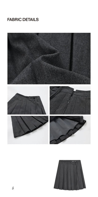 woolen pleated skirt