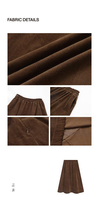corduroy midi skirt