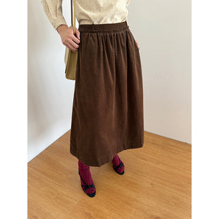 corduroy midi skirt