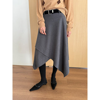 woolen drape skirt