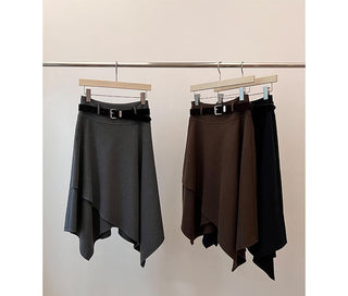 woolen drape skirt