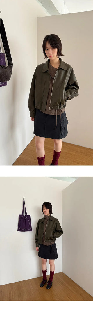 quilted leather coat