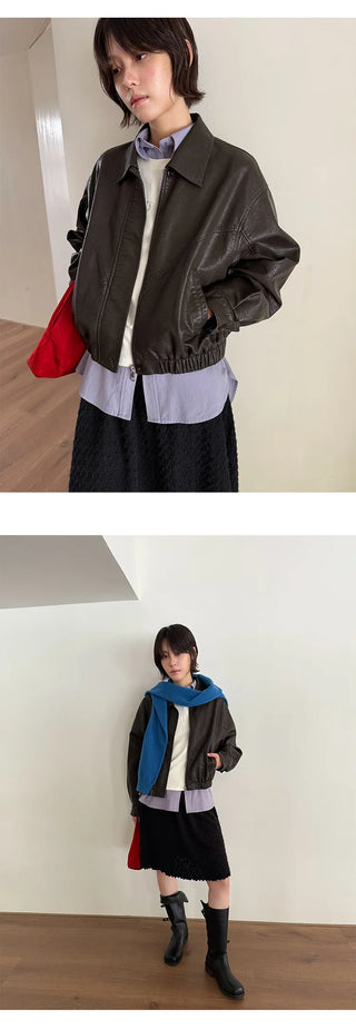 quilted leather coat